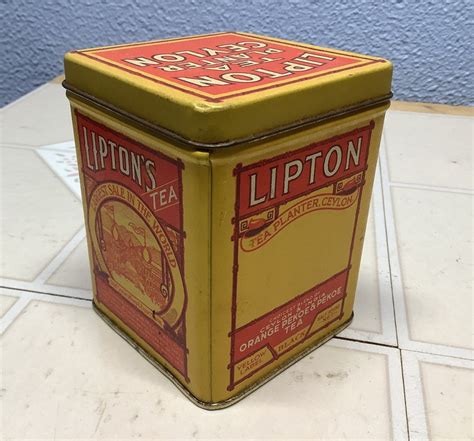 lipton tea planter ceylon tin